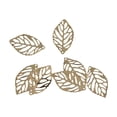 thumbnail image 5 of 100 colgantes de hojas caladas en oro antiguo para joyería., 5 of 5