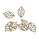 thumbnail image 5 of 100 piezas de accesorios para hacer joyas, colgantes de hojas de árbol de aleación de oro rosa, 5 of 5