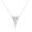 White, variant on Triangle Mirage Pendant Necklace 18K Rose Gold over 925 Sterling Silver | Everyday Jewelry for Women, Birthday Gift for Her
