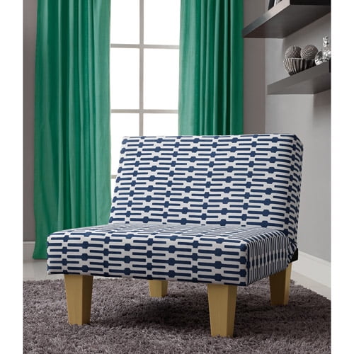 Aria Accent Chair, Blue and White - Walmart.com