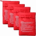 thumbnail image 1 of 4 Pcs Sac de Cuisson pour Pommes de Terre au Micro-Ondes Rouge en 4-6 Minutes, 1 of 7