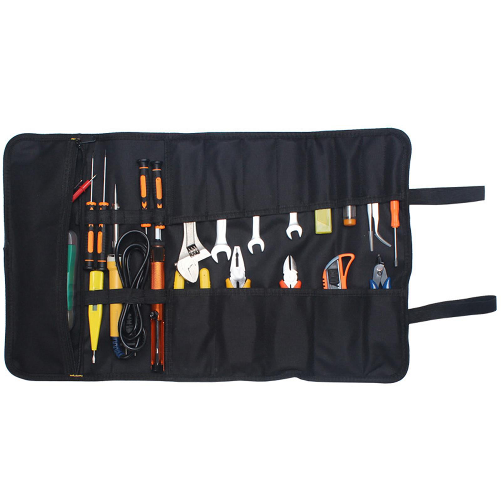 Roll Up Tool Pouch Canvas Wrench Socket Bag Hand Tool Slot Organizer 22 Pocket # 
