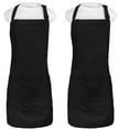 thumbnail image 2 of Kaufman -2 Pack Kitchen Aprons ,Cotton Adjustable Bib Apron with Two Front Pockets (Black), 2 of 5