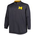 thumbnail image 2 of Men's Colosseum Charcoal Michigan Wolverines Big & Tall Tortugas Logo Quarter-Zip Sweatshirt, 2 of 3