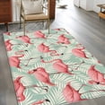 thumbnail image 2 of 3'x5' Rug for Living Room Bedroom, Red Flamingo Washable Area Rugs Non-Slip Carpet Mats, Summer Tropical Plants Leaves Botanical Green Indoor Low Pile Area Rug Runner for Kitchen, Mudroom, 2 of 8