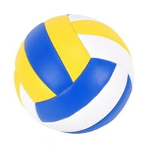 Soft Press PU Leather Indoor/Outdoor Volleyball, Yellow/Blue/White, 8.66 x 5.12 x 3.15"