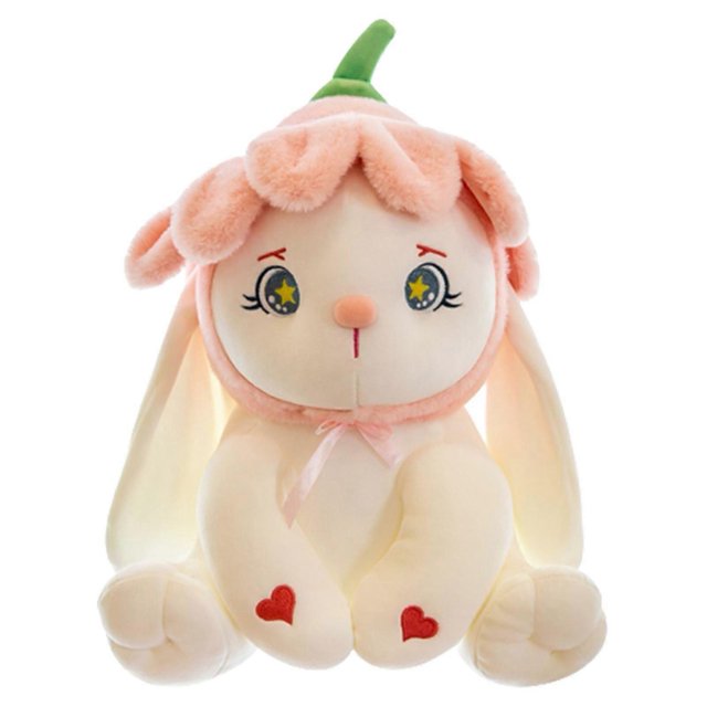 Conejo rosa de peluche con personajes de anime, juguete para abrazar a tu bebé, almohada para dormir.