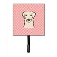 thumbnail image 1 of Checkerboard Pink Yellow Labrador Leash Or Key Holder, 4.25 W x 7 H In., 1 of 1