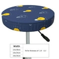 Bar Stool Covers Round blue Light Bulbs Pattern Soft AntiSlip Round