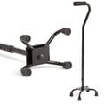 thumbnail image 1 of Bastón de aluminio Medline con base pequeña para mejorar el equilibrio, lesiones de rodilla, recuperación de cirugía de pierna y movilidad. Ayuda para caminar portátil y ligera para adultos mayores., 1 of 5