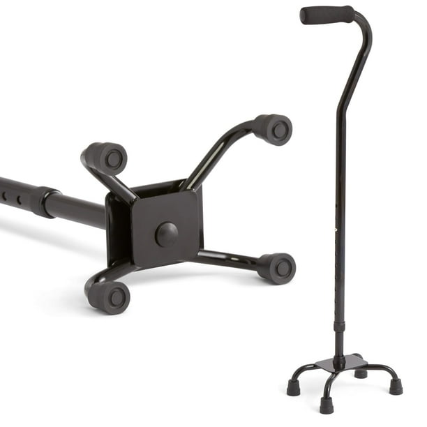 Bastón de aluminio Medline con base pequeña para mejorar el equilibrio, lesiones de rodilla, recuperación de cirugía de pierna y movilidad. Ayuda para caminar portátil y ligera para adultos mayores.