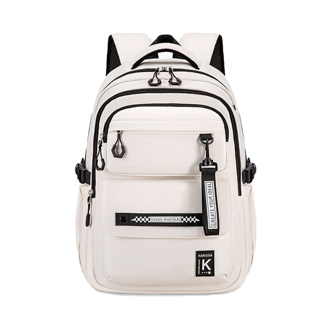 Kids School Backpack for Boys Girls, Waterproof Printed Nylon Bookbag with 15.6 Inch Laptop Compartment, Lightweight Student Backpack for Elementary Middle School