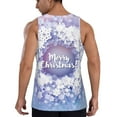 thumbnail image 3 of Gaeub Round Snow Merry Christmas Men's Athletic Tank Top, Workout Sleeveless Shirts, Running Tank Tops for Gym, Running, Training - XX-Large, 3 of 9