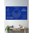 thumbnail image 2 of Wrigley Field (Blueprint) Poster Wall Art, Modern Wall Decor, 12x18 UNFRAMED, 2 of 3