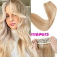 thumbnail image 2 of SEGO Wire Hair Extensions 100% Human Hair Straight Hair Extensions 16inch-22inch Light Blonde Highlighted Golden Blonde Invisible Wire Fish Line Hair Extensions Straight Human Hair Extensions, 2 of 9