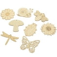 thumbnail image 6 of SWETRACE Unfinished Wood Hanging Ornament 80Pcs for Craft Enthusiasts Dragonflies Mushrooms Natural Wood Craft Supplies, 6 of 8