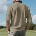 thumbnail image 7 of Generic Men Long Sleeve Polo Shirts Casual Knit Golf Shirts Lightweight Dress Button T-Shirts Lapel Collared Pullover Tops, 7 of 7