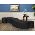 thumbnail image 3 of Regency Logan Round Vinyl Ottoman (Set of 2)- Black, 3 of 3
