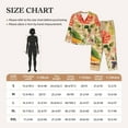 thumbnail image 6 of Kll Vintage Bird Print Women'S Long Sleeve Pajamas With Pants Sleepwear Loungewear 2 Set-Small, 6 of 9