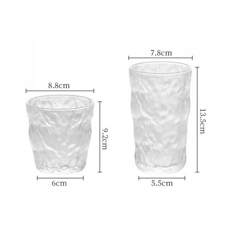 Ins Style Textured Glass Twist Cup Thickened Irregular Water Cup Juice  Breakfast Cup Embossed Milk Cup Drinking Utensil Cute