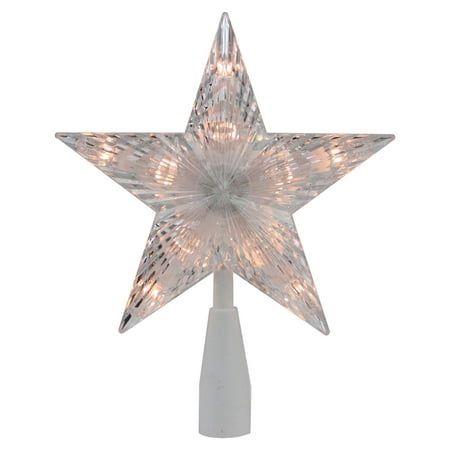 Northlight 7 in. Traditional Star Lighted Christmas Tree (Best Christmas Tree Topper Ever)