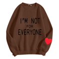 thumbnail image 4 of SIYUDAN Women Sweatshirts Long Sleeve Sweatshirt Pullover Women Brown Pullover Adult Sweatshirts for Women Fall Clothes Women Daily Wear, 4 of 4