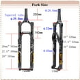 thumbnail image 4 of BUCKLOS 26/27.5/29" Air Shock 140mm Travel Mountain Bike Suspension Fork , 1-1/8" Threadless Straight/Tapered, Rebound Adjust, 15mm×100mm Thru Axle, Manual Lockout, PM Disc Brake MTB Front Forks, 4 of 9
