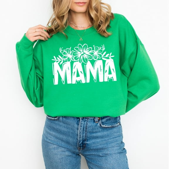 Mama Topped With Flowers | Sweatshirt