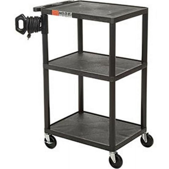 AV Presentation Station - Black - 24 x 18 x 41 in.