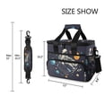 thumbnail image 3 of FORMRS Insulated Cooler Bag 24 Cans Capacity Soft Leakproof Lunch Box with Side Pockets, Black Record, 3 of 7