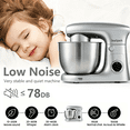 thumbnail image 6 of SeaSpark 3-in-1 Stand Mixer, 5.5 QT Tilt-Head 10-Speed Electric Stand Mixer, Food Mixer with Dough Hook, Beater, Whisk, Silver, 6 of 10
