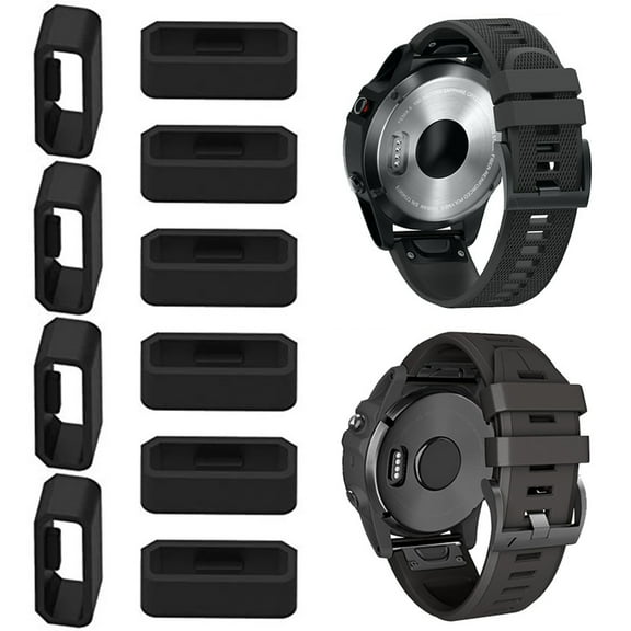 Xinyolin 10Pcs Watch Band Ring 18/20/22/26mm Soft Silicone Replacement Watch Strap Buckle Loop Holder Retainer for Garmin Fenix 6X 6S