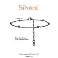 thumbnail image 6 of Silvora Black Beaded Chain Anklet for Women Stainless Steel Ankle Bracelet Dainty Adjustable Foot Chain Waterproof Summer Beach Jewelry Gifts for Girlfriend Valentine's Day, 6 of 6