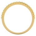 thumbnail image 5 of 0.285 ctw Wedding Band for Women - 14K Yellow Gold Natural Citrine Stackable Eternity Ring, 5 of 6