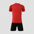 thumbnail image 4 of CYRBOKO Boy's Athletic Outfit Sets, Quick-dry Elastic Waist Short Sleeve Stretchy Summer Top and Shorts Red Size 12 T, 4 of 4