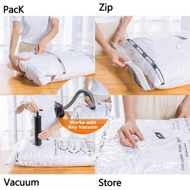 Cube Vacuum Space Saver Bags Jumbo Size 5 Pack of 31x39 inch Extra Large  Compressed Closet Organizers and Storage Bags for Comforters, Pillows,  Beddings, Blankets, Coats, No Pumps Needed 