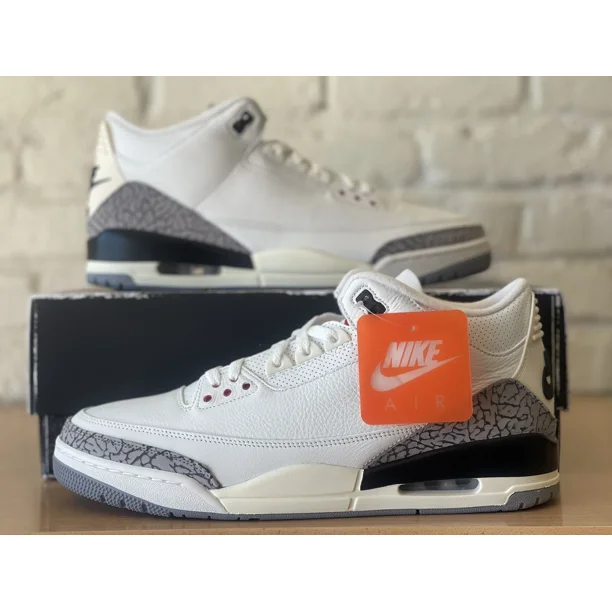 Ni - ke Ni - ke Air Jordan 3 Retro White Cement Reimagined GS 6.5Y / Women 8 DM0967-100 New