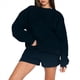 thumbnail image 1 of Suéteres de Cuello Redondo de de Gran Tamaño para Mujer, Tops Bonitos para Otoño e Invierno, Ropa Preppy para Chicas Adolescentes Negro M, 1 of 10