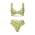 thumbnail image 4 of Rocae Cute Dinosaurs for Bikini Set for Women Two Piece Sexy High Swimsuits Split Crossover Bikini XX-Large, 4 of 9
