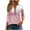Pink, variant on Womens Shirts Plus Size Long Sleeve Zipper Floral Printed Casual Round Neck T-shirt Blouse *WhiteXXL