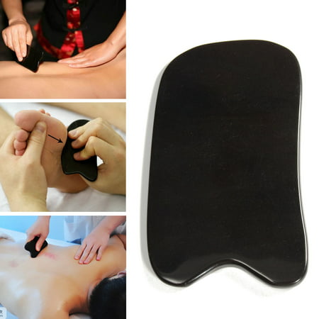 Natural Gua Sha Board Black Buffalo Horn Guasha Healthy Cure Massage (Best Self Massage Tools)