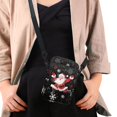 thumbnail image 4 of HELLHERO Christmas Santa Claus Musical Notes Underarm Shoulder Bag, 2 Layers, Travel, Outdoor and Daily Use Polyester 4.33x1.97x7.09 Christmas Santa Claus Musical Notes, 4 of 7