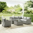 thumbnail image 2 of Crosley Bradenton 5 Piece Wicker Patio Sectional Set in Gray, 2 of 11