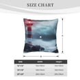 thumbnail image 4 of Bingfone Lighthouse in a Stormy Sea Linen Throw Pillow Covers Cushion Case Pocket Button Vintage Farmhouse Pillowcase for Sofa Couch Bed 16"x16", 4 of 9