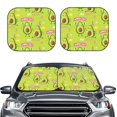 thumbnail image 2 of Balery Avocado Work Out Sun Shield 2 Pack For Car Front Windows Foldable Sun Visor Protector Blocks Max Uv Rays And Keeps Your Vehicle Cool For Most Sedans Suv Truck, 2 of 7