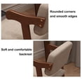 thumbnail image 2 of Wood Home Office Desk Chair Linen Cushion,Dining Room Chair Armchair Reading Chairs Backrest Chairs,Lounge Chairs for Kitchen Bedroom,Courtyard, 2 of 6
