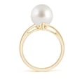 thumbnail image 2 of ANGARA Solitaire South Sea Cultured Pearl Bypass Split Shank Ring in 14K Yellow Gold for Women | June Birthstone, Birthday, Anniversary, Jewelry Gift for Women | Pearl Ring, 2 of 9