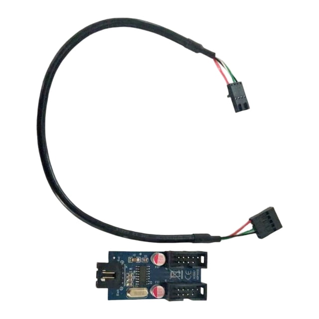 Placa base USB 9pin Header Extensor Velocidad rápida 1 a 2 Convertidor Divisor Matsuzay