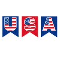 thumbnail image 5 of Aojekbee Independence Day National Day Banner Flag Red White Blue Stars Stripe Print Pennant Banner 4th of July Holiday Decorations, 5 of 7