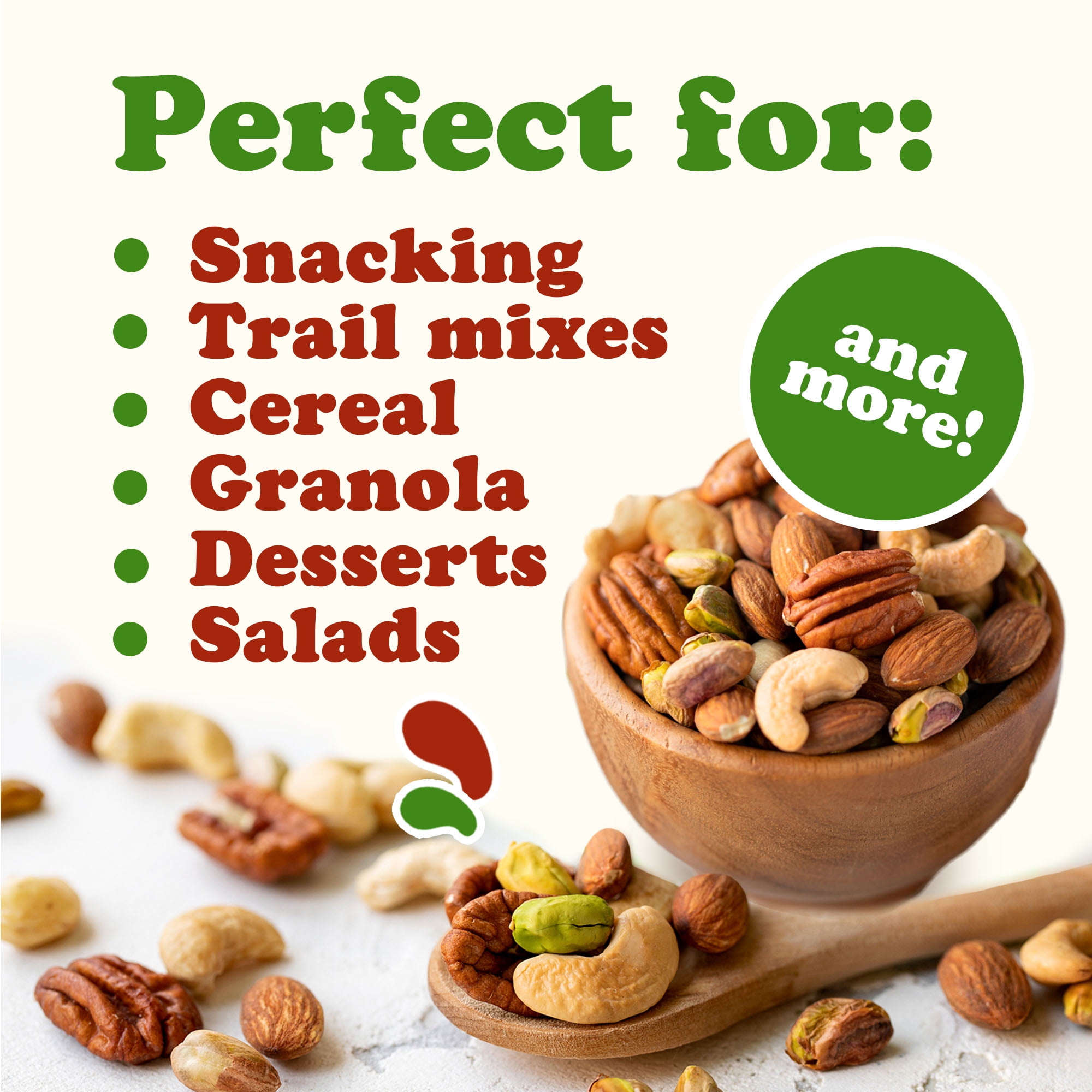 Organic Four Nuts Mix, 7 Pounds – Non-GMO, Vegan, Kosher, Bulk – by Food to Live
